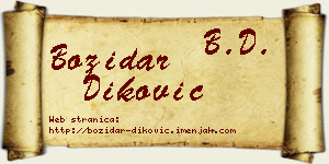 Božidar Diković vizit kartica